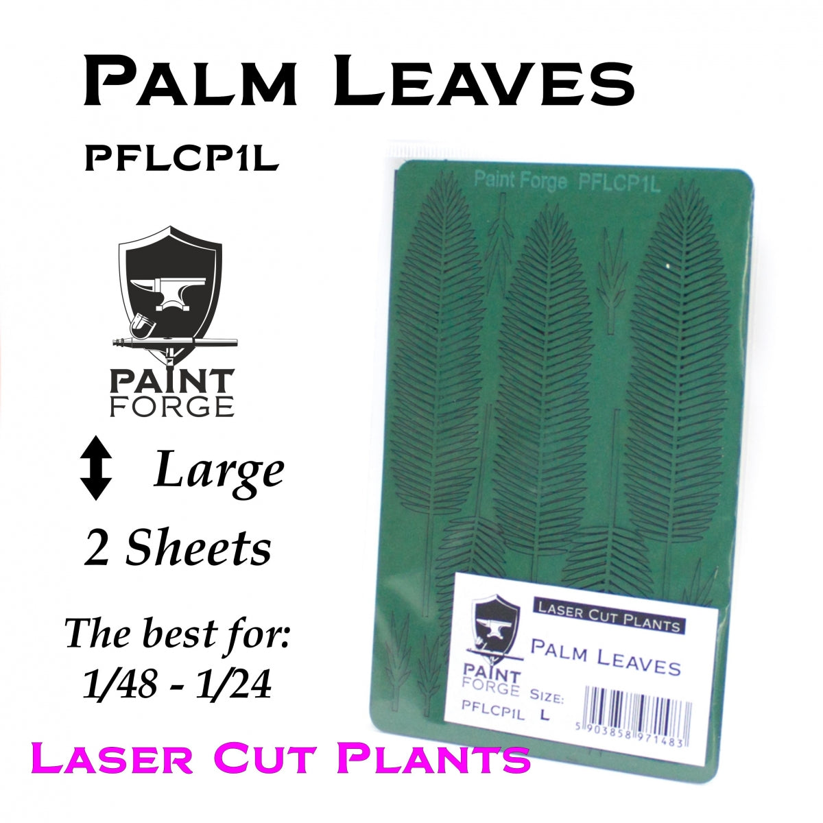Peinture Forge PFLCP1L Plantes découpées au laser FEUILLES DE PALMIER 1L