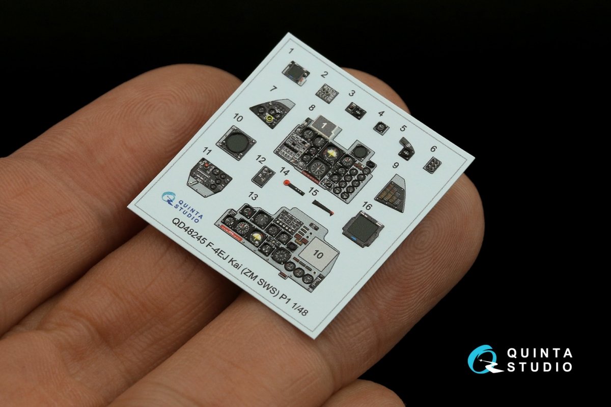 Intérieur imprimé en 3D et coloré sur papier décalcomanie Quinta Studio QD48245 F-4EJ Kai (ZM SWS) 1/48 – immagine 14
