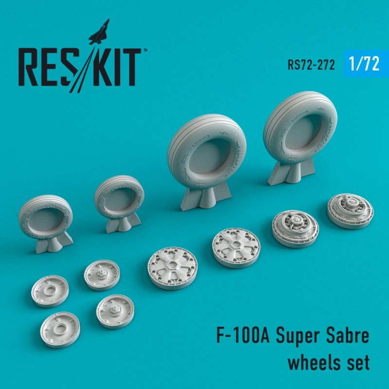 RESKIT RS72-0272 F-100 (A) Jeu de roues Super Saber 1/72