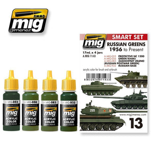 Munitions Mig Jiminez 7143 Vertes Russes - 1956 à aujourd&amp;#39;hui (4x17ml)