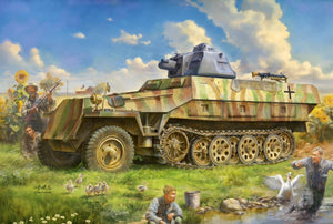 Modèle Border BT-042 Sd.Kfz.251 Ausf.D avec tourelle R35 1/35 – immagine 2
