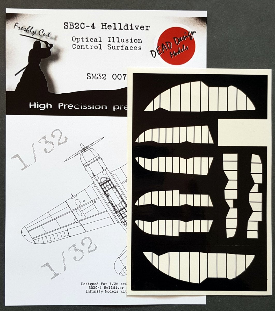 Masque Helldiver Infinity Models SM3207 SB2C-4 pour surfaces de contrôle /32