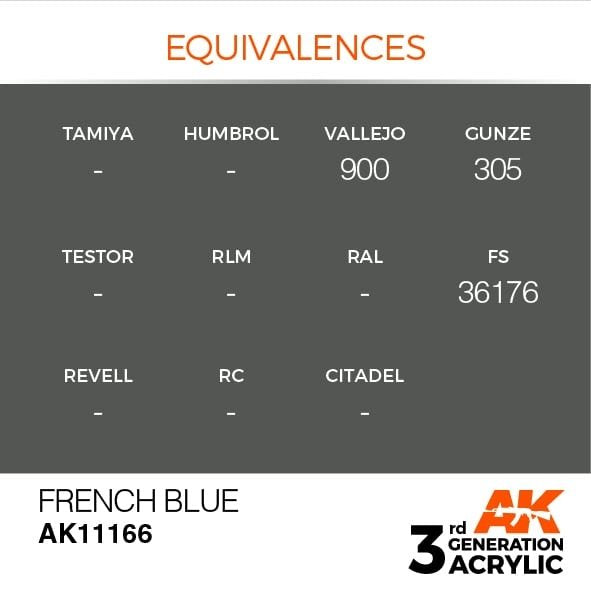 AK Interactive AK11166 BLEU FRANÇAIS – STANDARD 17 ml – imagen 3