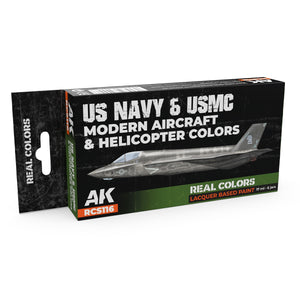 AK Interactive RCS116 Couleurs des avions et hélicoptères modernes de l&amp;#39;US Navy et de l&amp;#39;USMC 6x17ml