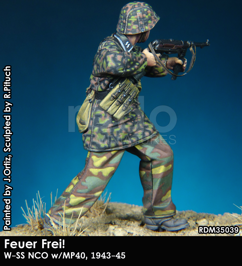 RADO Miniatures RDM35039 Feuer Frei W-SS NCO avec MP-40 1943-45 1/35  – Bild 3