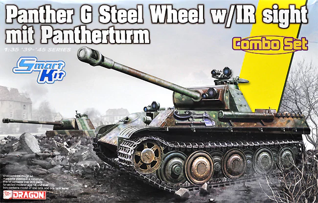 Dragon 6941 Panther Ausf.G Roue en acier avec viseur IR et tourelle Pantherturm 1/35