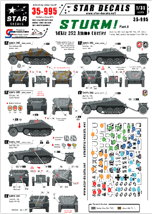 Star Decals 35-995 STURM 5. Transporteur de munitions SdKfz 252 1/35