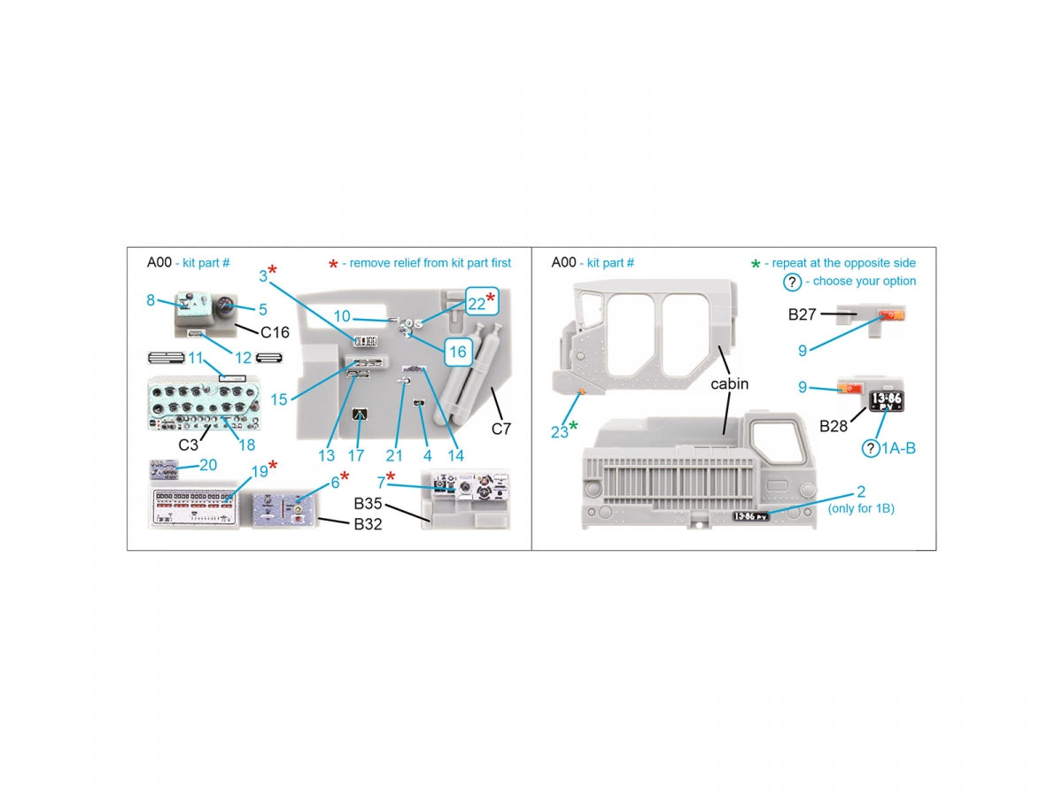 Intérieur coloré imprimé en 3D sur papier décalcomanie Quinta Studio QD72158 BM-30 Smerch (Modelcollect) 1/72 – imagen 2