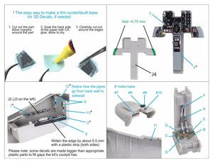 Intérieur imprimé en 3D et coloré sur papier décalcomanie Quinta Studio QD48064 Mitsubishi F-1 (Hasegawa) 1/48 – immagine 7