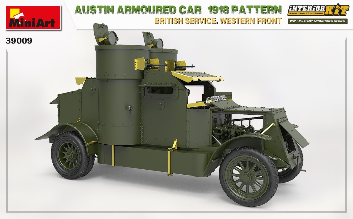 Miniart 39009 Voiture blindée Austin modèle 1918. Service britannique. Front de l&amp;#39;Ouest. Maquette intérieure 1/35 – immagine 6