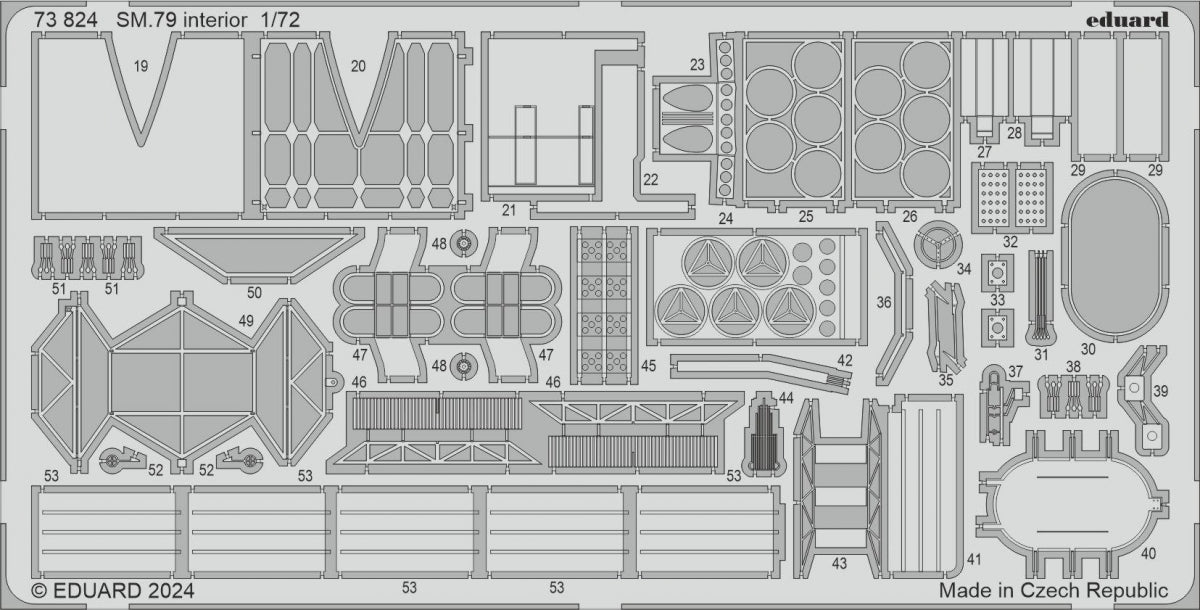 Eduard 73824 SM.79 interior ITALERI 1/72 – zdjęcie 2