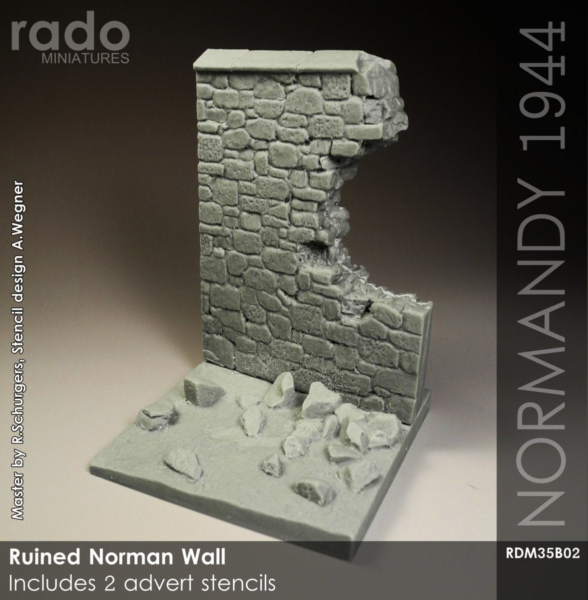 RADO Miniatures RDM35B02 Mur normand en ruine 1/35 – immagine 2