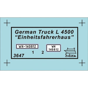 Zvezda 3647 L-4500S EINHEITSKABINE 1/35 – immagine 2