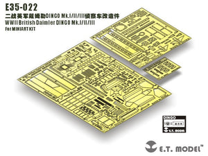 ET modèle E35-022 seconde guerre mondiale britannique Daimler DINGO Mk.I/II/III (pour KIT MINIART) (1/35)