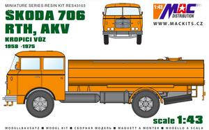 MAC RES43103 Skoda 706 RTH, AKV 1 1/43