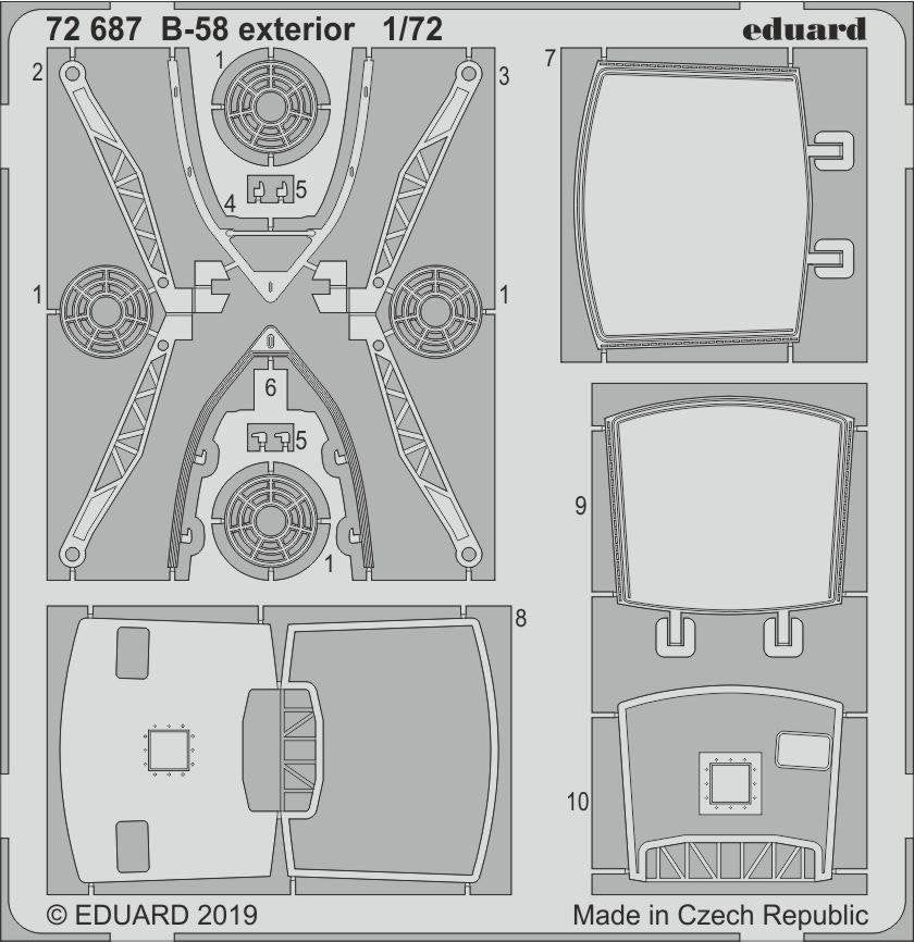 Eduard 72687 B-58 exterior 1/72 ITALERI
