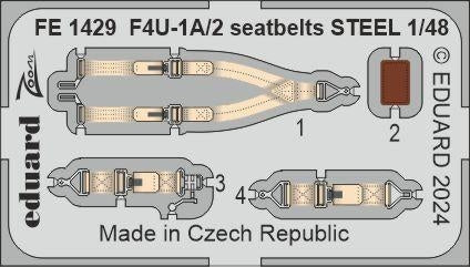 Ceintures de sécurité Eduard FE1429 F4U-1A/2 STEEL MAGIC FACTORY 1/48 