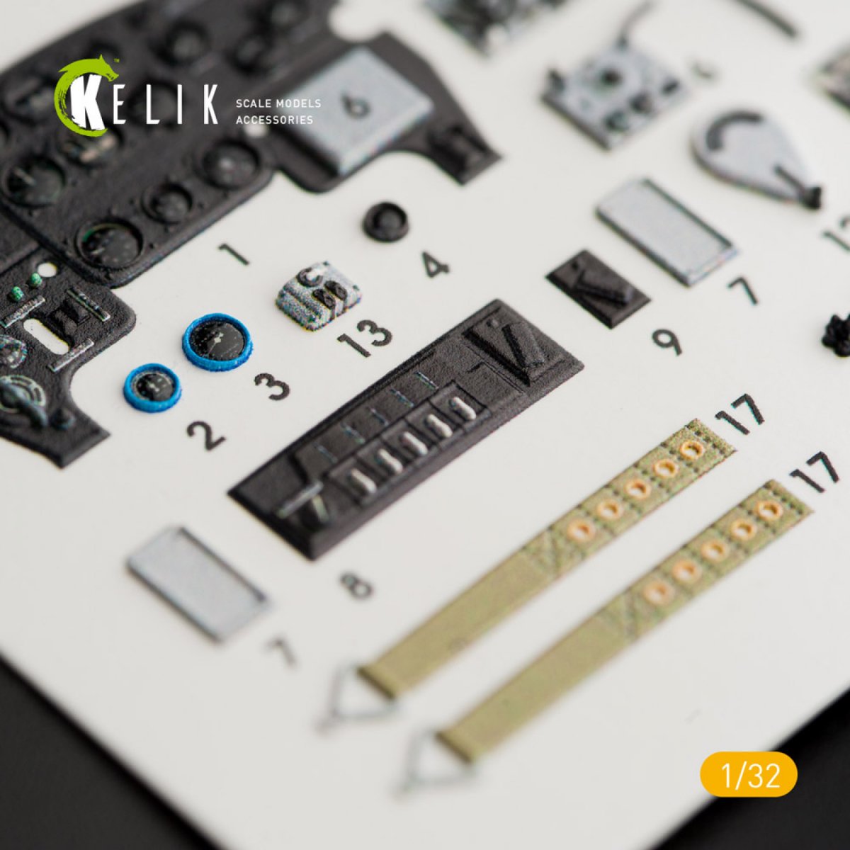 Décalcomanies 3D intérieures KELIK K32004 YAK-9T pour kit ICM 1/32 – image 6
