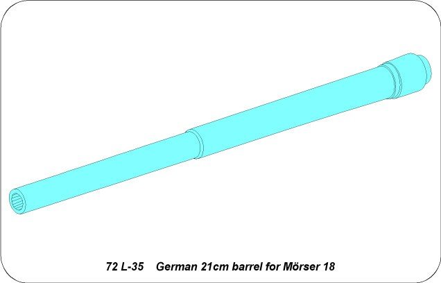Aber 72L-35 Canon allemand de 21cm pour Mörser 18 1/72  – Bild 5