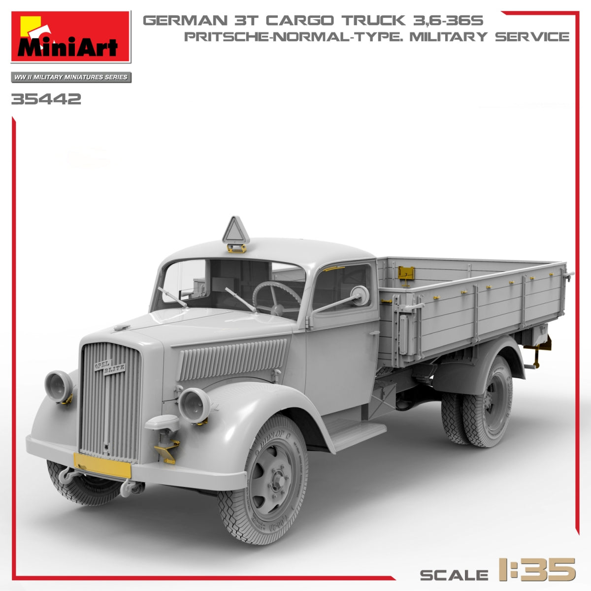 Miniart 35442 CAMION CARGO ALLEMAND 3T 3.6-36S. PRITSCHE-TYPE NORMAL. SERVICE MILITAIRE 1/35 – image 11