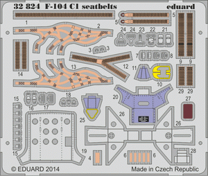 Ceintures de sécurité Eduard 32824 F-104 C1 ITALERI 1/32