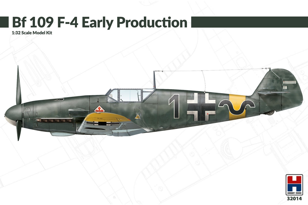 Hobby 2000 32014 Bf 109 F-4 Early (HASEGAWA + CARTOGRAF + MASQUES + PIÈCES EN MÉTAL) 1/32
