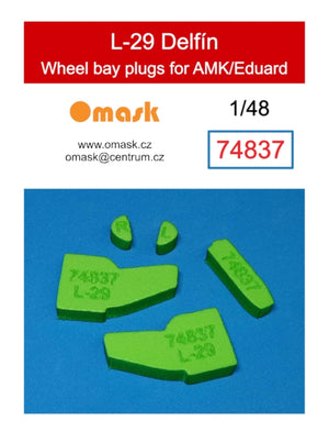 Omask 74837 Bouchons de passage de roue L-29 Delfín (pour AMK/Eduard) 1/48