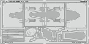 Eduard 32470 F-100C frein à air TRUMPETER 1/32