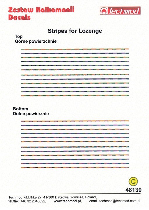 Bandes Techmod 48130 pour losange 1/48