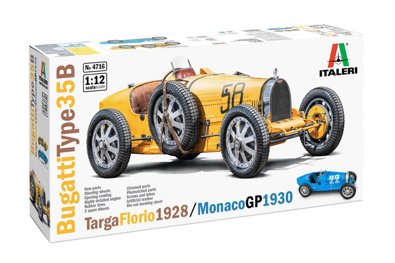 Italeri 4716 Bugatti Type 35B - Targa Florio 29/Monaco GP 30 1/12 – Bild 2