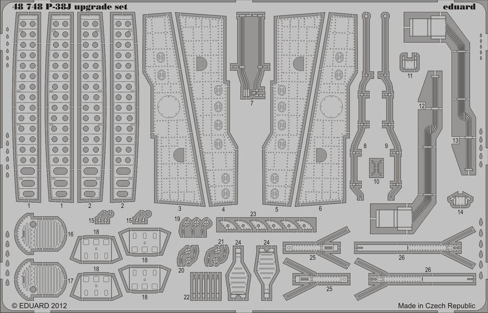 Kit de mise à niveau Eduard 48748 P-38J 1/48 EDUARD