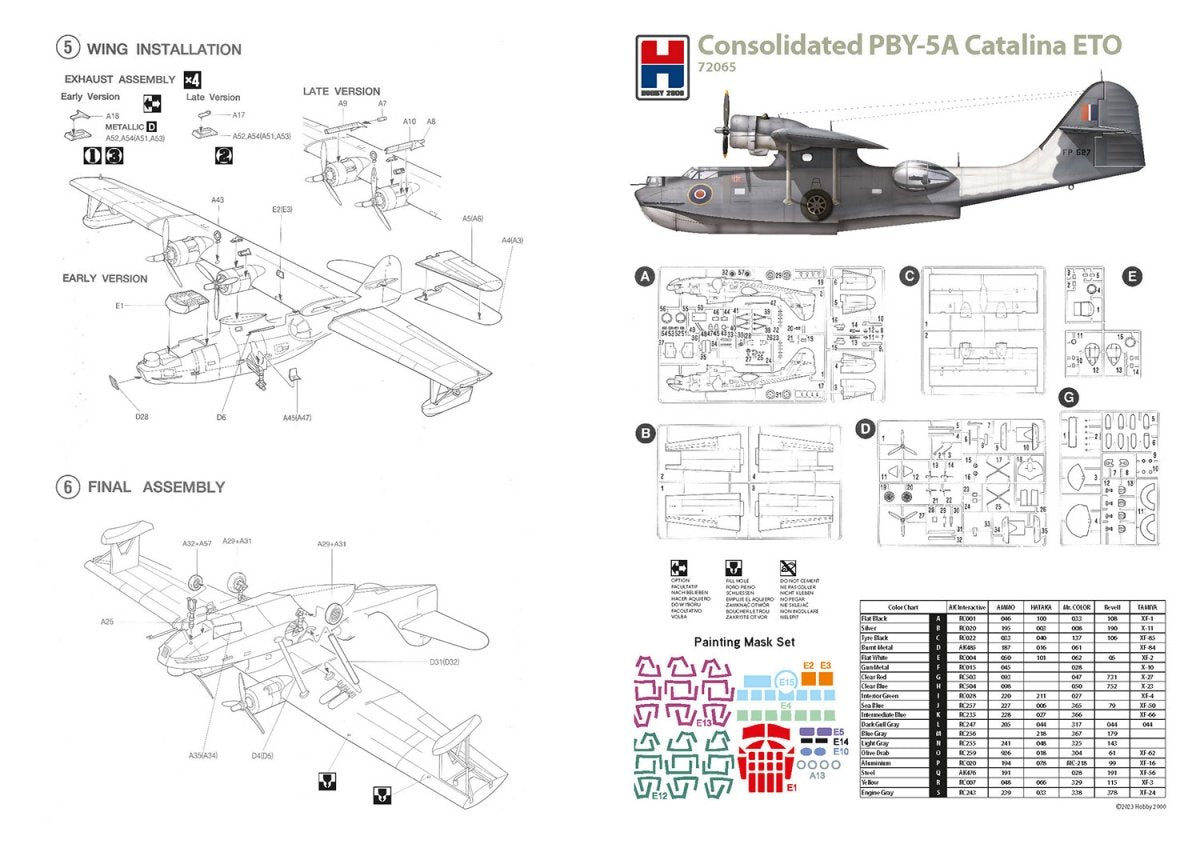 Hobby 2000 72065 Consolidated PBY-5A Catalina ETO (Academy + CARTOGRAF + MASQUES) 1/72  – image 3