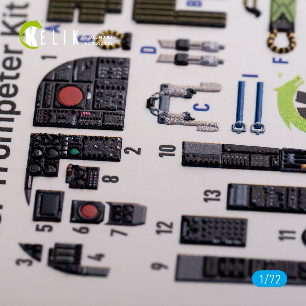 Décalcomanies 3D intérieures KELIK K72086 pour maquette Trumpeter A-6A Intruder au 1/72 – immagine 5