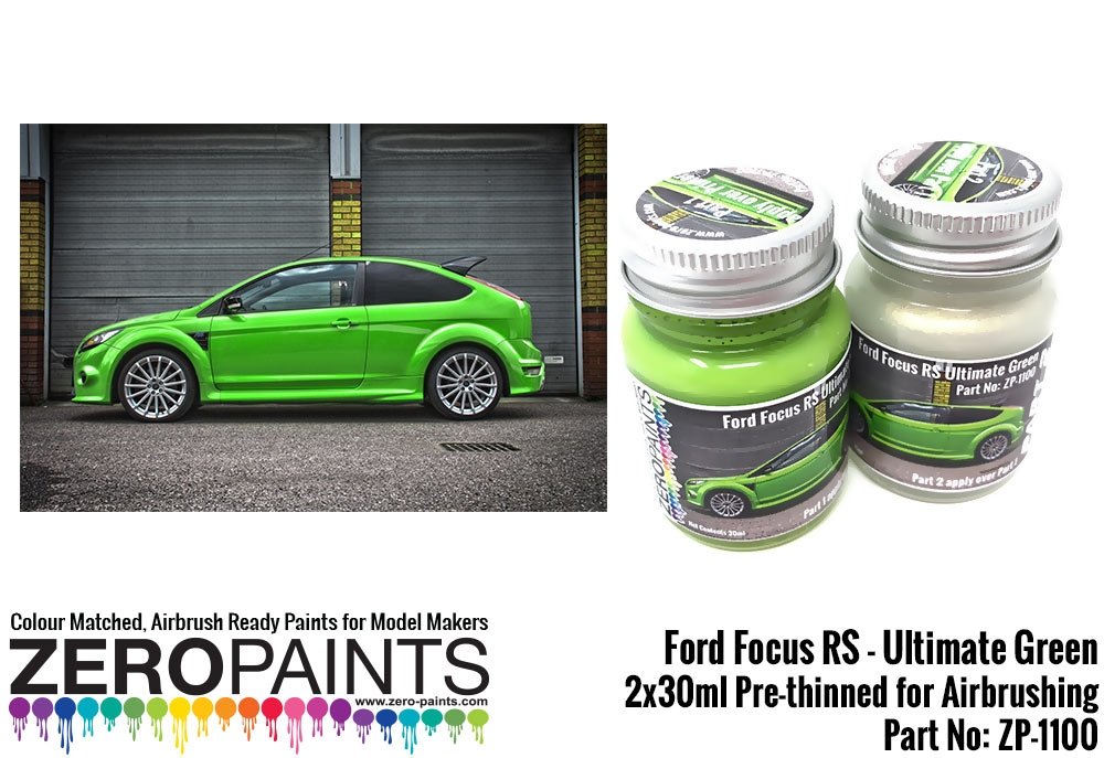 Peinture Zero Paints ZP-1100 Ford Focus RS Vert Ultime 2 x 30 ml – image 3
