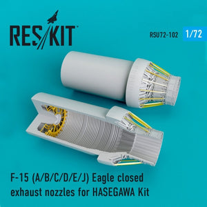 RESKIT RSU72-0102 Buses d&amp;#39;échappement fermées Eagle pour F-15 A/B/C/D/E/J (Hasegawa 1/72)