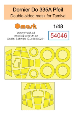 Masque double face Omask 54046 Dornier Do 335A Pfeil (pour Tamiya) 1/48