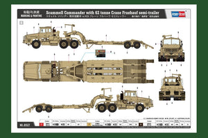 Hobby Boss 85527 Scammell Commander avec grue de 62 tonnes et semi-remorque Fruehauf au 1/35  – image 5