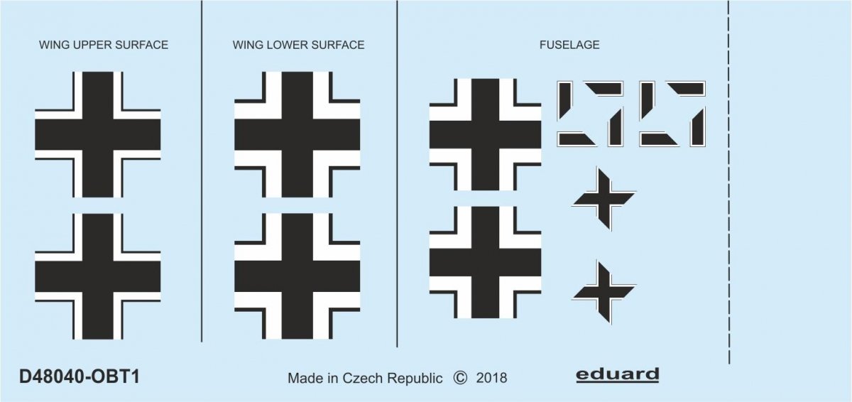 Insignes nationaux Eduard D48040 Fw 190A-2 EDUARD 1/48 