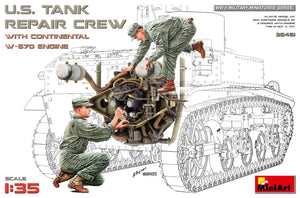MiniArt 35461 ÉQUIPE DE RÉPARATION DE CHARS AMÉRICAINS AVEC MOTEUR CONTINENTAL W-670 1/35