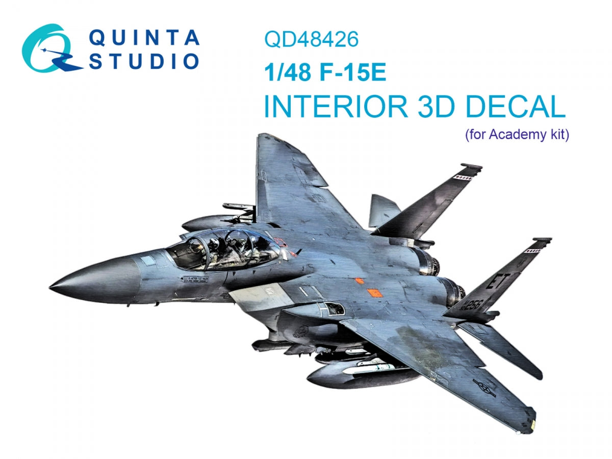 Intérieur coloré imprimé en 3D pour F-15E de Quinta Studio QD48426 (Academy) à l'échelle 1/48