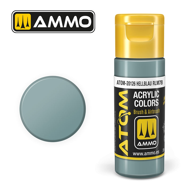 Munitions Mig Jimenez 20126 ATOM COLOR Hellblau RLM78 20ml
