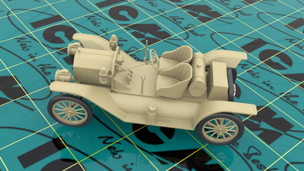 ICM 24026 Modèle T Speedster 1913 avec pilotes de voitures de sport américaines 1/24 – image 3