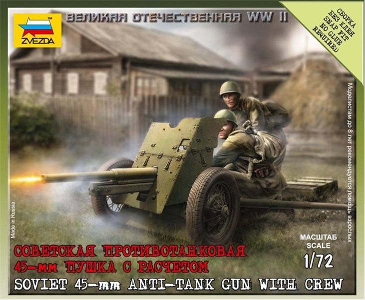 Zvezda 6112 Pistolet AT soviétique de 45 mm (1/72)