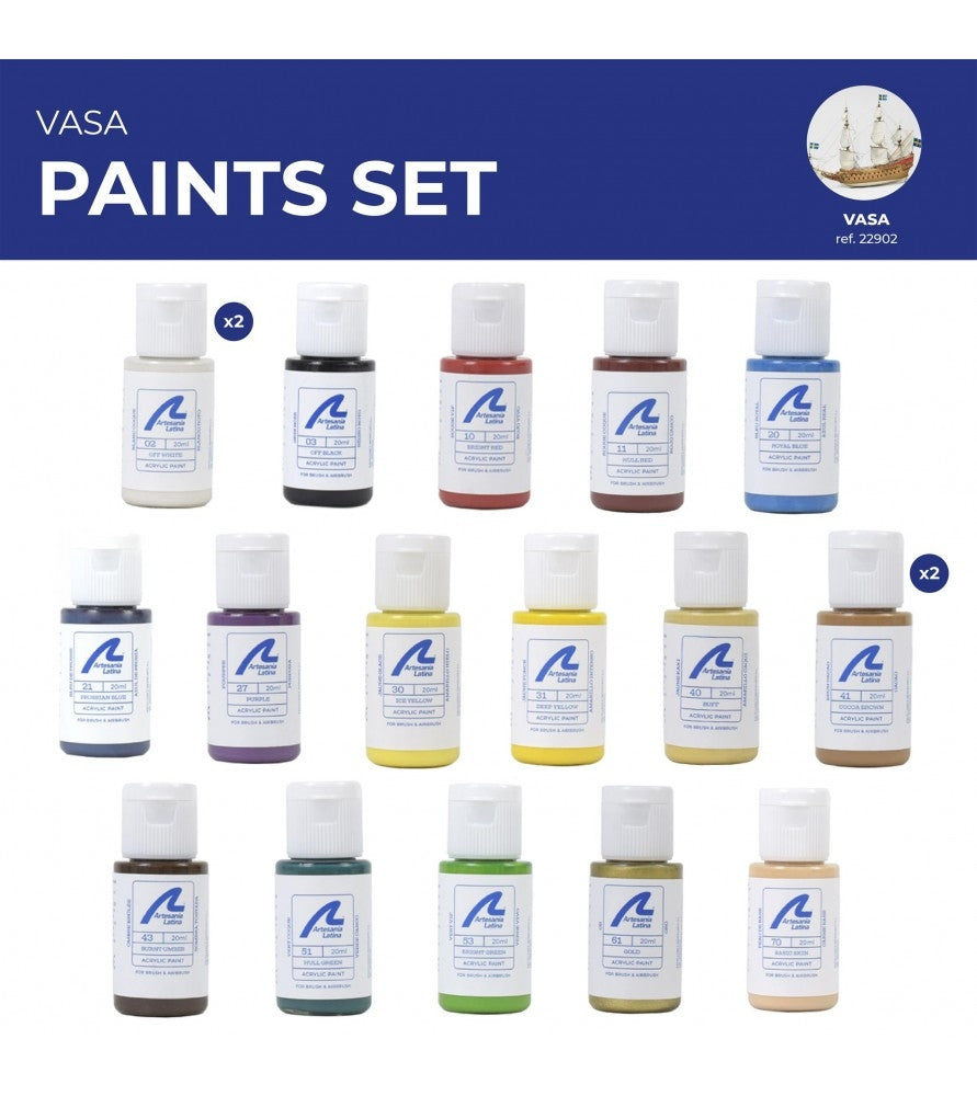 ARTESANIA LATINA 277PACK10 Zestaw farb akrylowych 18x20 ml - Vasa