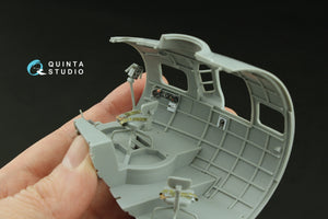Maquette Quinta Studio QD32226 des compartiments navigateur, bombardier, mitrailleur latéral et mitrailleur de queue du Boeing B-17G. Intérieur coloré imprimé en 3D (HK models) à l&amp;#39;échelle 1/32. – immagine 10