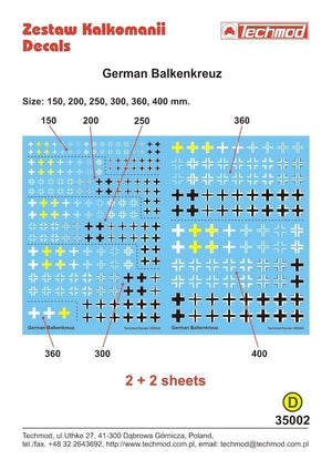 Techmod 35002 Balkenkreuz allemand (1/35)