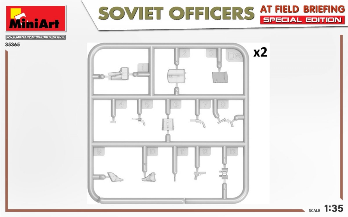 MiniArt 35365 OFFICIERS SOVIETIQUES AU BRIEFING SUR LE TERRAIN. ÉDITION SPÉCIALE 1/35 – image 6