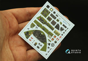 Intérieur coloré imprimé en 3D sur papier décalcomanie Quinta Studio QD32189 F6F-3E/N Hellcat (Trumpeter) 1/32 – immagine 5