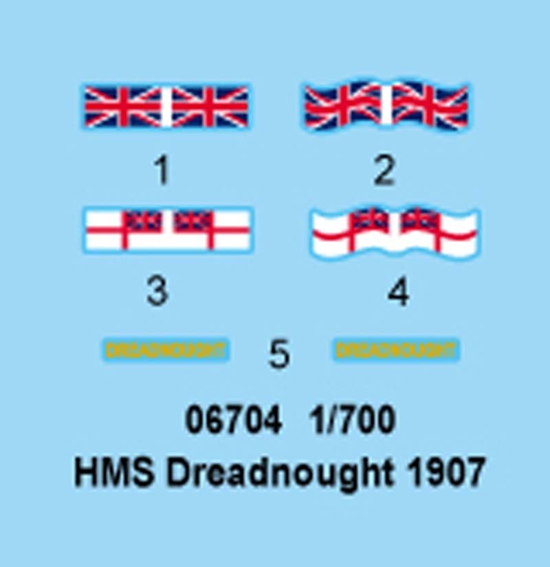 Trumpeter 06704 HMS DeadNought 1907 1/700 – zdjęcie 3