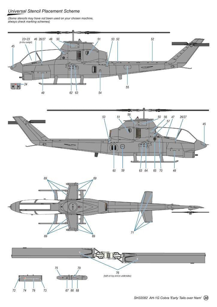 Kit de haute technologie Special Hobby 32082 AH-1G Cobra « Premiers vols au-dessus du Vietnam » au 1/32 – image 7